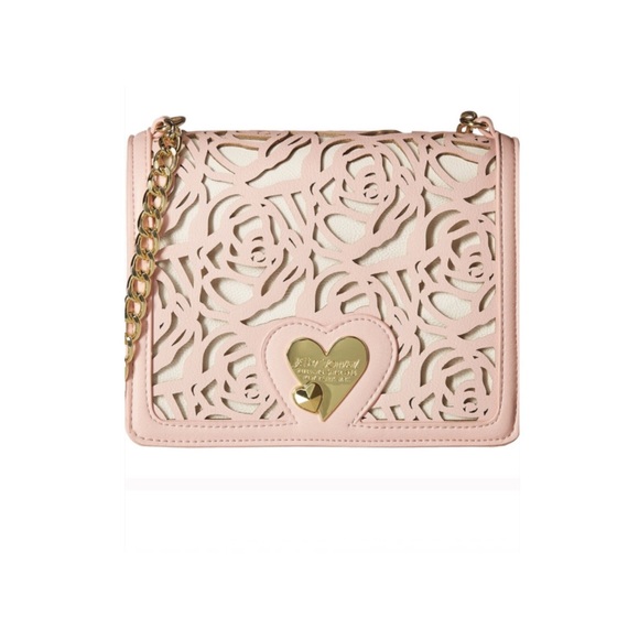 Betsey Johnson Handbags - 🌺 Betsey Johnson Pink lace-look  Crossbody Purse